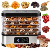 Maisto džiovyklė su LCD ekranu, 400 W – grybams, vaisiams, daržovėms, žolelėms, žuviai, mėsai