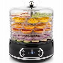 Maisto džiovyklė, 5 padėklų, 10 l, 500 W, LCD laikmatis, juoda