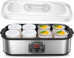 Jogurto gaminimo aparatas FOHERE SNJ-159B, 8 indeliai po 180 ml, LCD laikmatis