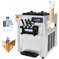 Komercinė ledų gaminimo mašina, 18–28 l/val., 3 skonių, 2 x 5,5 l, barams ir restoranams