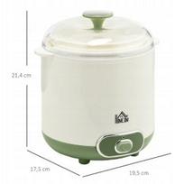 Jogurto gaminimo aparatas HOMCOM, 1,5 l, baltas, 20 W, automatinis