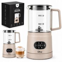 Elektrinis pieno plakiklis Olvy, 500 W, 160/400 ml, DS-M0205, 4 režimai, smėlio spalvos