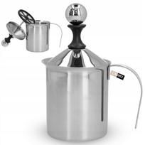 Rankinė pieno plakiklio ąsotėlis, nerūdijančio plieno, 400 ml