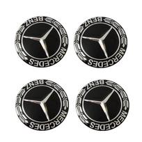 Emblemos Ratlankio Centrinės Dalies Žvaigždės Emblema Lipdukas 56mm 65mm Ratlankio Logotipo Lipdukas Ratlankio Atnaujinimo Tiuningo Aksesuaras Mercedes Benz C-Class WT3 56MM gray