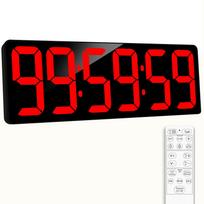 SJJSKY 17.2-inch LED Large Gym Timer with Remote Control, CountdownUp, Clock Mode Switching, TabletopWall Mountable, Extra Large Display for Easy red