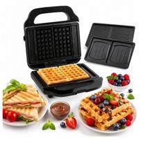 Sumuštinių, vaflių ir grilio keptuvė DOMO DO9291C Big Snack XL, 3 viename, didelis plotas