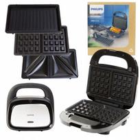 Skrudintuvas PHILIPS 3in1, vafliams, panini ir sumuštiniams, 750 W, su keičiamomis plokštelėmis