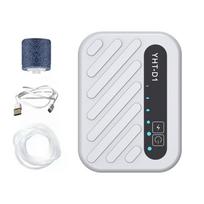Mini Aquarium Oxygen Air Pump USB Rechargeable Ultra Silent Fish Tank Oxygen Pump Super Silent Portable Oxygen Compressor white