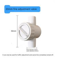 Mute Water Flow Control Valve, PVC Pipe Precise Adjustment Gate Valve for Fish Tank Drainage blue