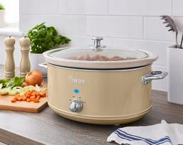 Lėta viryklė Swan SF17031CNEU, 6,5 l, smėlio, 320 W