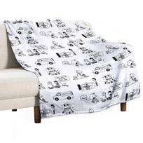 Wimpy Kid Throw Blanket Ultra Soft Flannel Fleece Blanket for All Seasons 125x150cm (50x60inch) gray