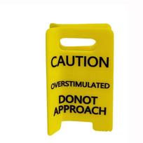 Vibrant Yellow Caution Sign Hair Clip Warning Ponytail Holder  All Hairstyles S 8x5.5x3.5cm geltona