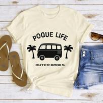 Pogue Life Outer Banks Surf Van OBX Lovers Gift Show Fans Unisex Shirt All-match Regular Short XXL black