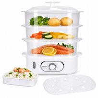 Elektrinis garintuvas 12 l, 900 W, 3 pakopos, laikmatis 60 min, kiaušiniams, ryžiams, daržovėms