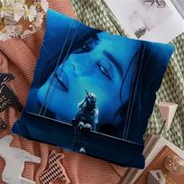 Singer Billie EilishS Pillow Anime Pillow Sofa Bed Head Pillow Cover Cushion Cover x cm Fashion 30cmx30cm(12x12Inch) blue