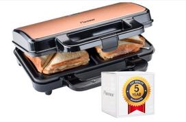 Sumuštinių keptuvė 900 W, 2 XL sumuštiniai, neprideganti, vario spalvos