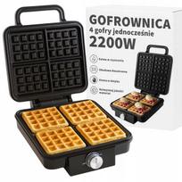 Vaflių keptuvė 2200 W, kepa 4 vaflius vienu metu