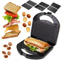 Sumuštinių keptuvė 3 in 1 su keičiamomis plokštelėmis INTERCHANGEABLE TOASTER – skrudinimui, riešutams, grilinimui