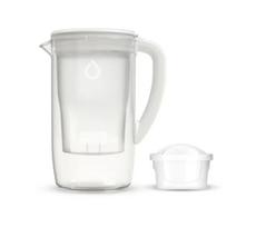 Vandens filtravimo ąsotis Dafi Prisma LED 2,5 l, baltas