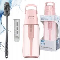 Vandens buteliukas su filtru DAFI SOLID DODA 0,5 l, rožinis, su dantų šepetėliu