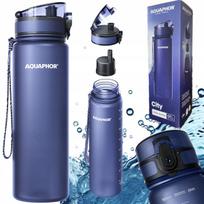 Vandens filtruojantis butelis AQUAPHOR CITY, 0,8 l, tamsiai mėlynas, su filtru