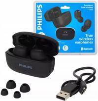 Belaidės ausinės PHILIPS T1500 su mikrofonu, juodos