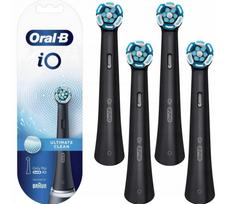 Dantų šepetėlio galvutės ORAL-B Braun iO, Ultimate Clean, juodos, 4 vnt.