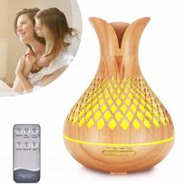 Aroma difuzorius–drėkintuvas 500 ml su laikmačiu ir LED apšvietimu, ultragarsinis, eteriniams aliejams
