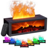 Ultragarsinis oro drėkintuvas židinio formos su LED RGB, laikmačiu ir nuotoliniu valdymu