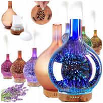 Oro drėkintuvas ir aromato difuzorius su RGB 3D naktine lempute