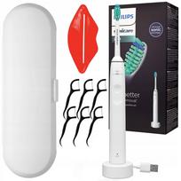 Elektrinis dantų šepetėlis PHILIPS SONICARE, baltas, su dėklu ir priedais