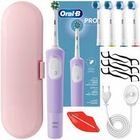 Elektrinis dantų šepetėlis ORAL-B VITALITY PRO, violetinis, rinkinys