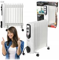 Elektrinis aliejinis radiatorius OILER, 2500 W, 11 sekcijų, su ratukais ir termostatu