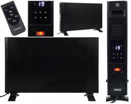 Juodas LED šildymo skydelis 2000W, nuotolinio valdymo pultas arba WiFi termostatas