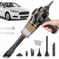 Rankinis belaidis dulkių siurblys automobiliui, 6 antgaliai, USB įkrovimas, filtras