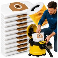 Dulkių siurblio maišeliai su filtru, 10 vnt., KARCHER WD3, SE4001, WD2 PLUS, KWD3, V17, V15