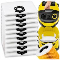 Dulkių siurblio maišeliai Karcher WD3, SE4001, WD2 Plus, V12, V15, V17, V19, 10 vnt. + filtras