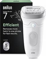 Moteriškas drėgnas ir sausas epiliatorius Braun Silk-épil 7 7-011, baltas/sidabrinis