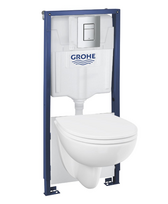 Pakabinamojo unitazo komplektas įleistinis potinkinis Grohe Solido 5in1, 53.5 cm x 35.4 cm