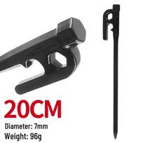 Stainless Steel Windproof Tent Stakes for Outdoor Camping black