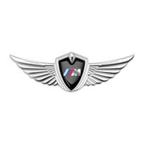 1 vnt. 3D metaliniai sparnai Automobilio šoninės žymės Langų kėbulo lipdukai Decals For BMW M Performance E60 F30 E39 F10 E87 E36 F20 Automobilio priedai 1PC gray