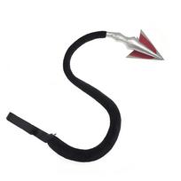 New Fluffy Tail With Arrow, Halloween Cyberpunk Beast Tail, Furry Demonic Witch Costume  Accessories For Cosplay Convention about 110cm black