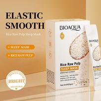 Bioaqua Rice Puree Rejuvenating Moisturizing Sleep Mask Brightening Reduce Face Fine Lines Facial Skincare beige