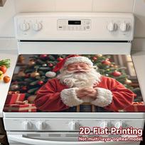 1Pcs Rubber Drying Mat With  Christmas Santa Print For Coffee Shop Restaurant Kitchen Carpet Tableware Durable Diatom Mud Table Mat Pet Mat Coffeeware 30*40cm black