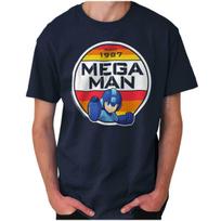 Classic Retro Video Game Mega Man Graphic T Shirt Men or Women XL brown