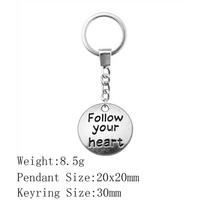 Pendant Encouragement Om Word Tag Theme Keychain Meditation Inspirational Charm Key Ring Gift For Jewelry Making DIY A02-Antique Silver-1pcs white