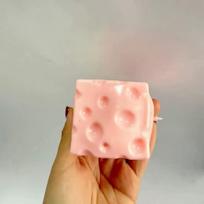 Anti-Stress Jumbo Cheese Cube Stress Ball Big Cheese Shapeable Squeeze Ball Non-Bounce Fidget Toy ASMR Sensory Festival Gift Present beige