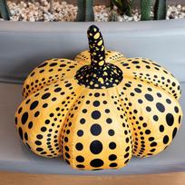 Yayoi Kusama Tas pats moliūgo pagalvės bangos taško moliūgo pliušinis žaislas pagalvėlė Helovino namų sofos dekoras žaislai 20cm black