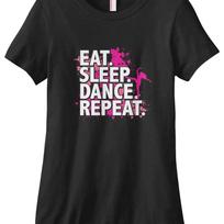 Eat Sleep Dance Repeat TShirt S white