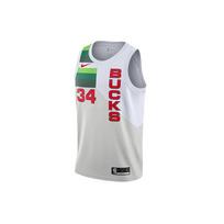 Nike NBA Milwaukee Bucks Giannis Antetokounmpo #34 Fan Edition Basketball Jersey Men Tops White BQ1165-100 M white